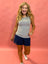 Athletic Shorts with Side Mesh Detail in Navy