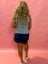Athletic Shorts with Side Mesh Detail in Navy