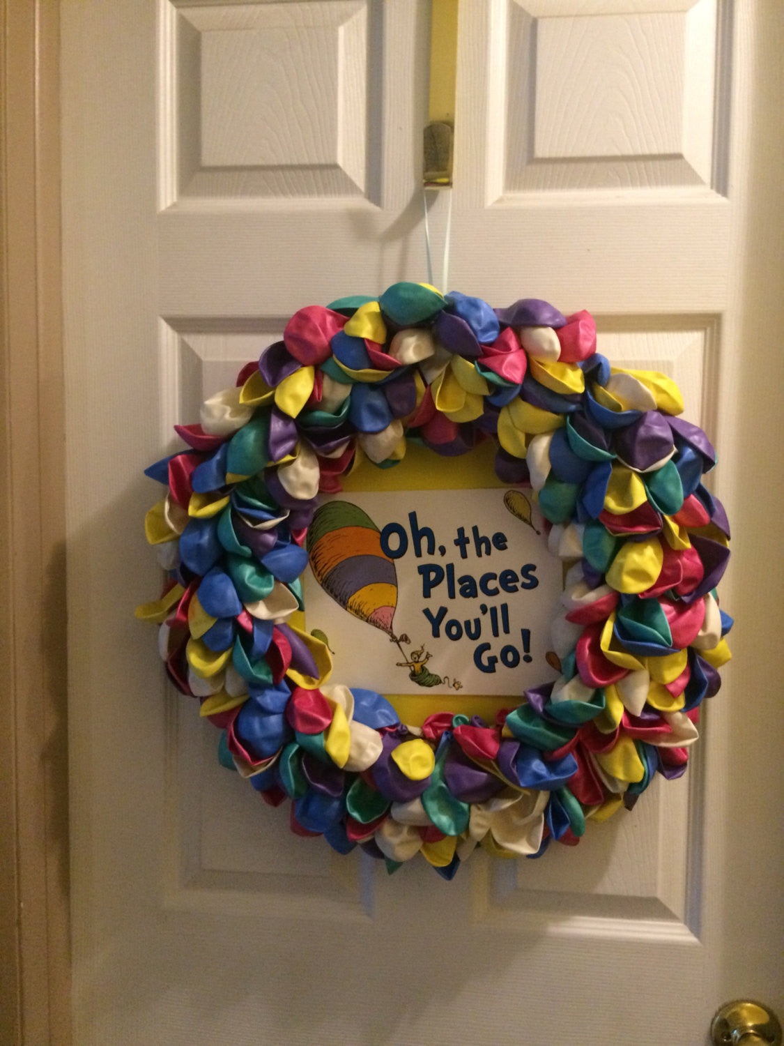 Oh The Places You Ll Go Inspired Balloon Wreath Door Hanger Classroom Decor