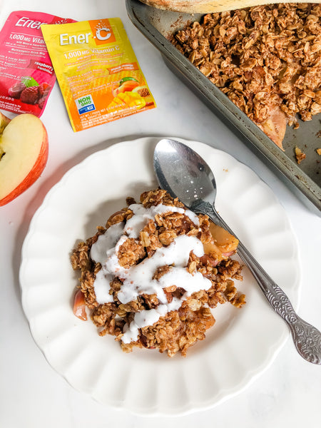 Crumble aux pommes à faible teneur en sucre