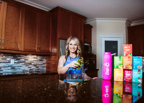 Mandy Gill making an Ener-C smoothie