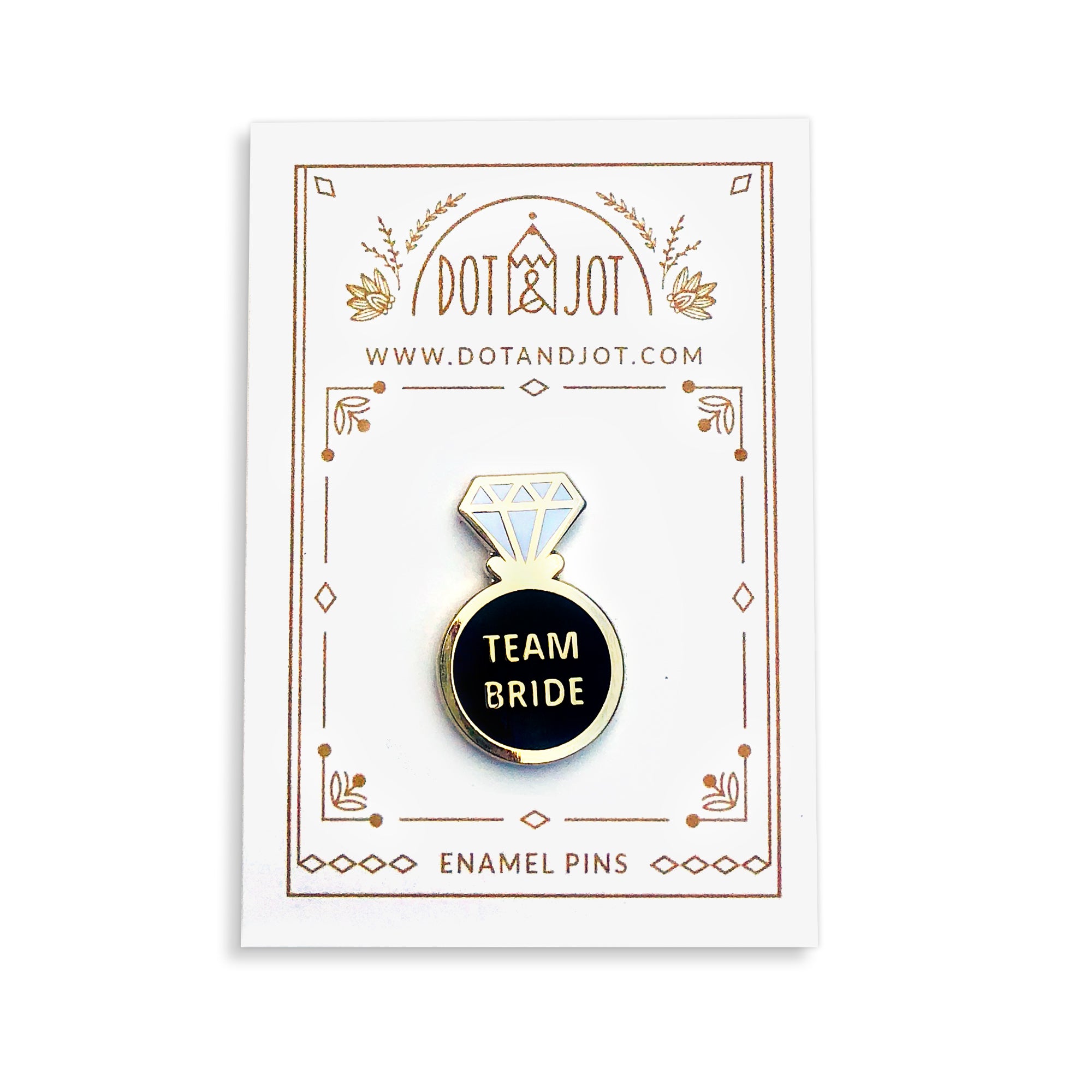 Team Bride Ring (black) - Enamel Pins