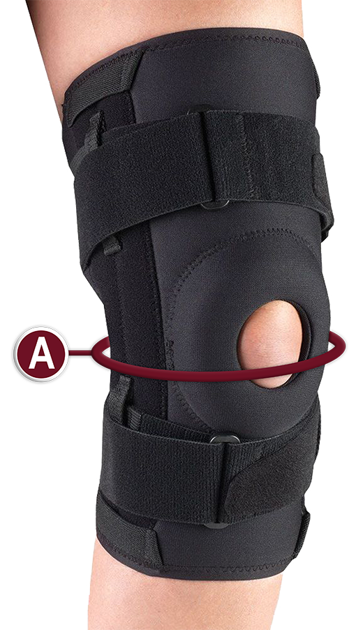 KNEE STABILIZER MEASURMENT LOCATION