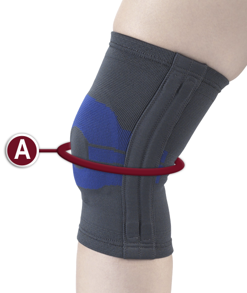 Airway Surgical OTC Knee Support With Compression Gel Insert and Flexible  Stays Charcoal