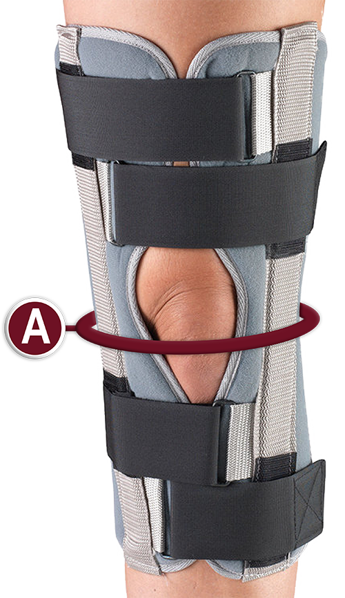 KNEE IMMOBILIZER MEASUREMENT LOCATION