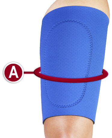 OTC Neoprene Knee Support - Oval Pad, Blue, Medium 