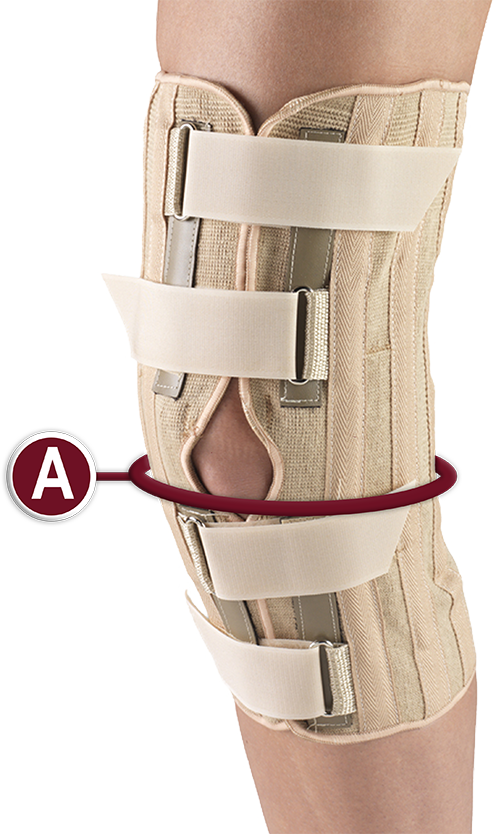 KNEE SUPPORT MEASUREMENT LOCATION