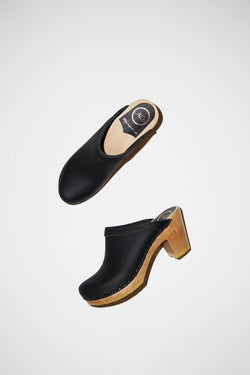 no 6 clogs black