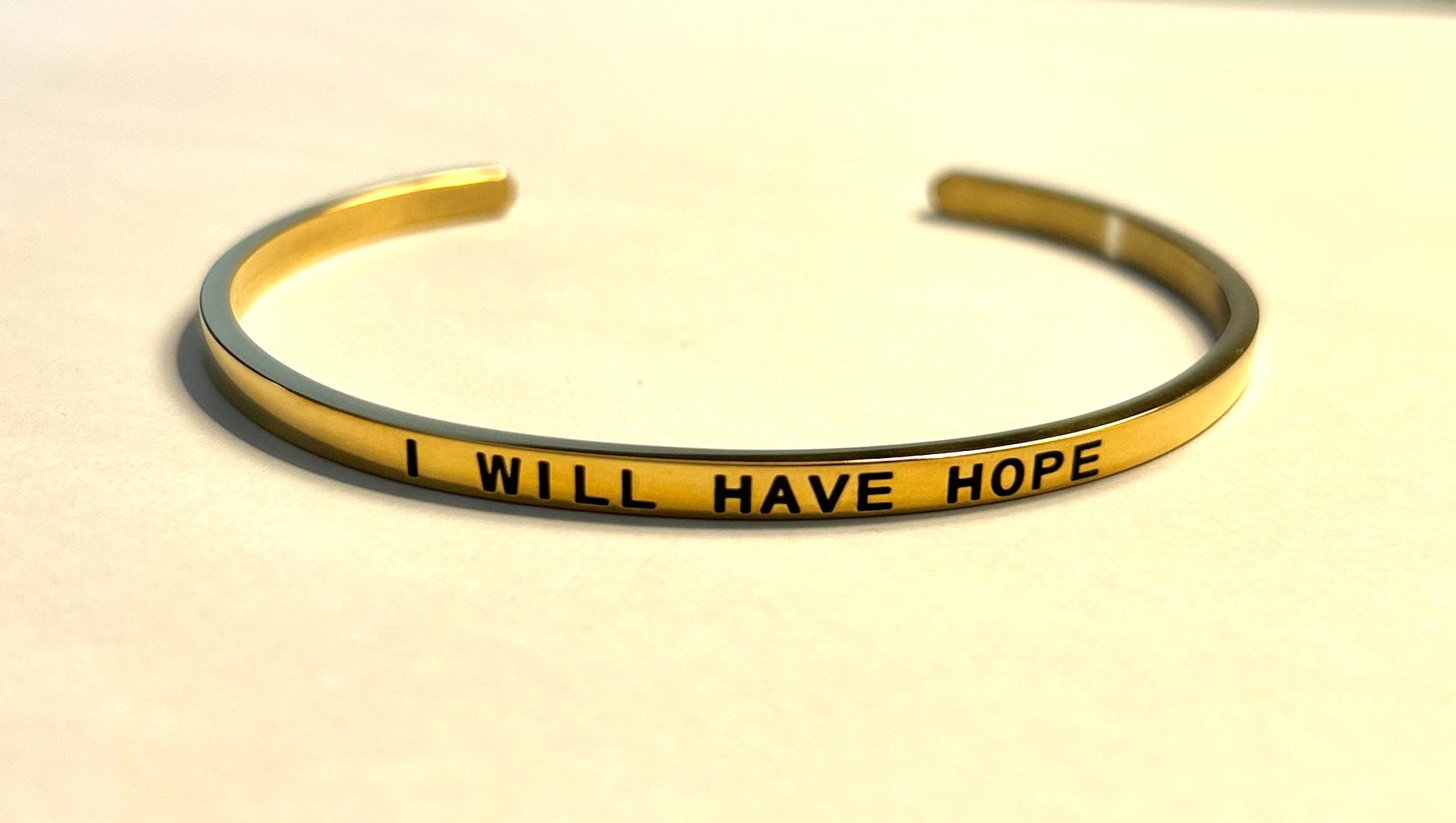 "I Will Have Hope" Metal Bracelet
