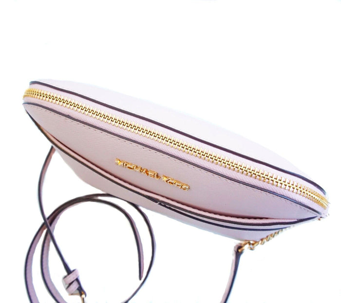 Michael Kors Jet Set Travel Medium Dome Crossbody Bag in Powder Blush:  Handbags