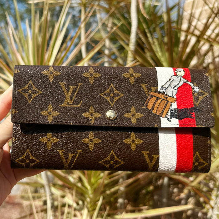 Brown Monogram Repurposed LV Trifold Wallet