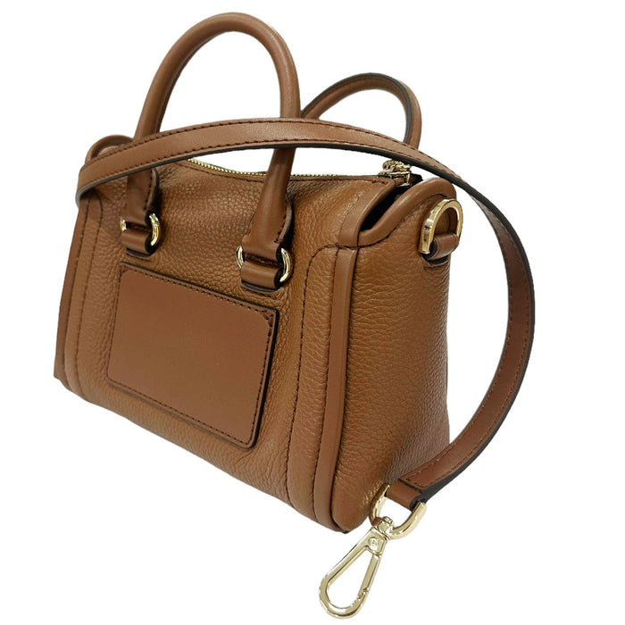 Michael Kors Carine Large Top Zip Satchel Crossbody Luggage Brown Leat –  Gaby's Bags