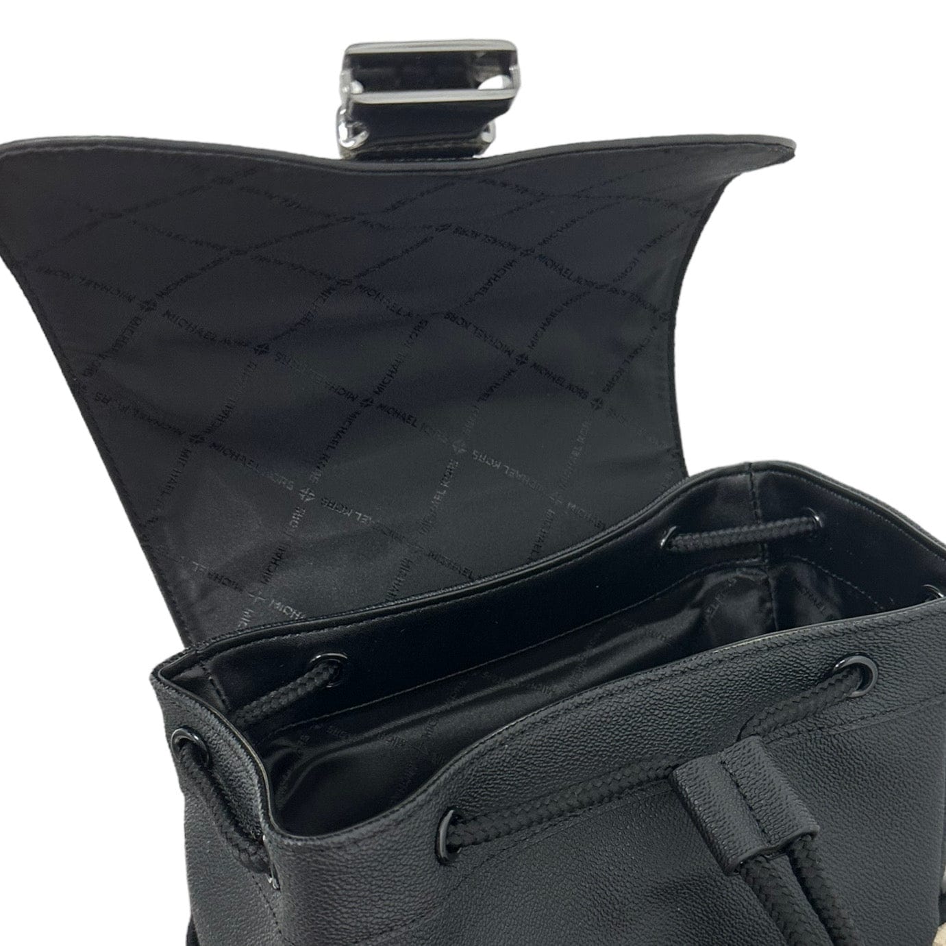 Michael Kors Cooper Sport Flag Backpack Large Black in Faux Fur