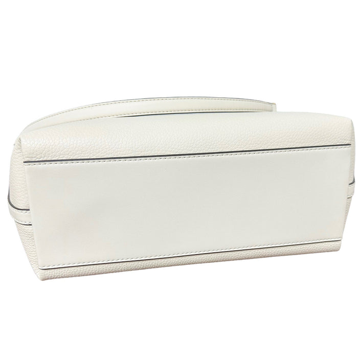 Michael Kors Jet Set Medium Cream Leather Tote Bag Purse