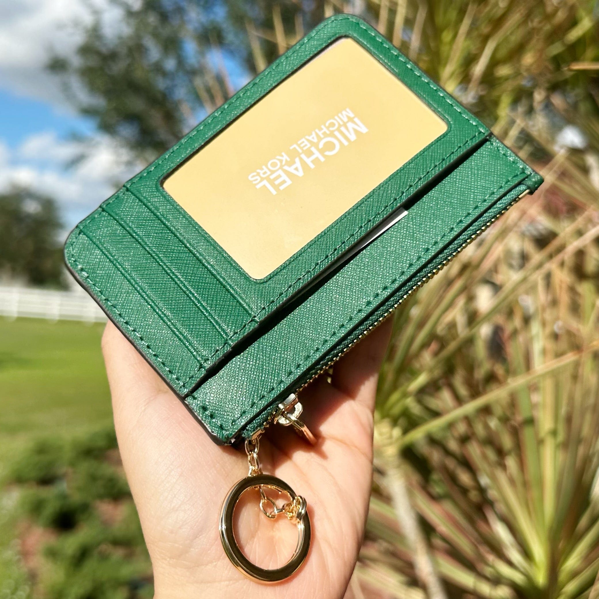 Michael Kors Jet Set Travel Wallet in Green