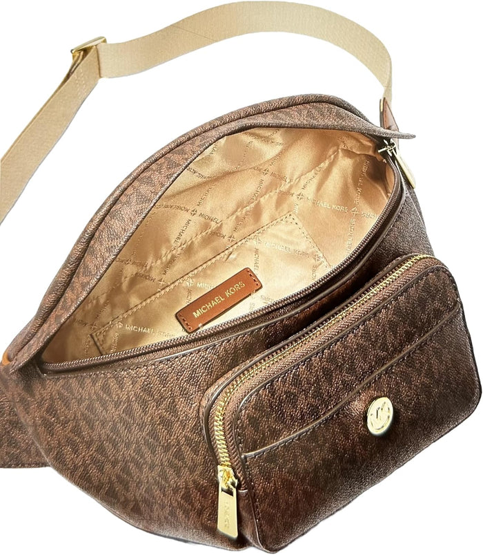 Michael Kors Maisie 2-In-1 Large Waistpack Fannypack BeltBag Brown MKS –  Gaby's Bags