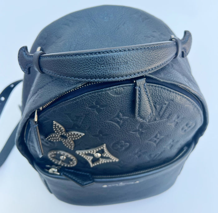 Louis Vuitton Monogram Empreinte Sorbonne Backpack Dark Blue Charms Studded  LV