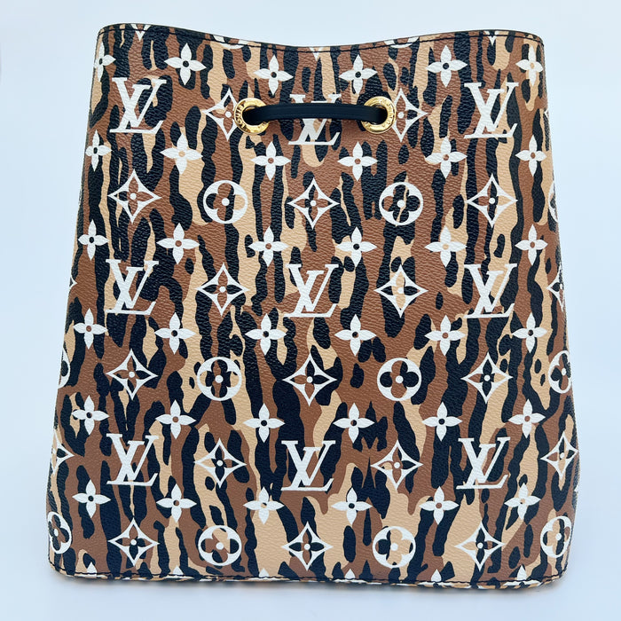 Louis Vuitton NeoNoe Handbag Limited Edition Jungle Monogram Giant Brown  65203216