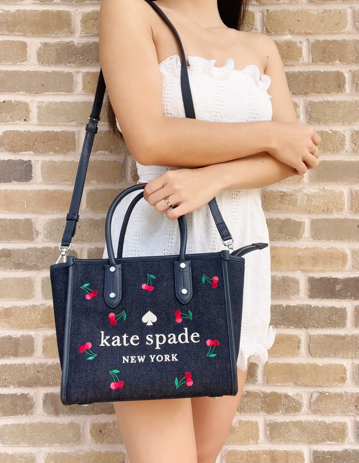 Kate+Spade+NY+Hayden+Top+Zip+Nylon+Tote+Handbag+Niagara+Light+Blue