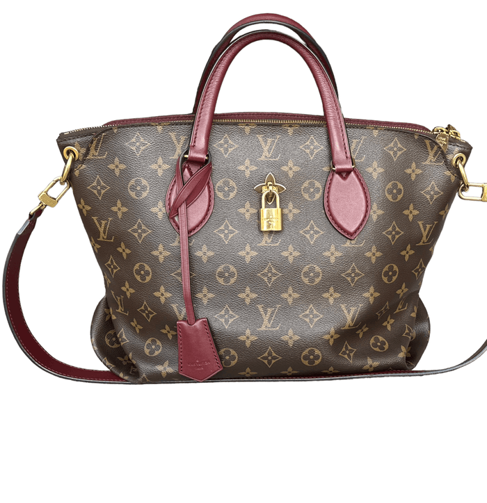 Louis Vuitton Flower Zipped Tote Monogram PM Lie de Vin in Coated  Canvas/Calf Leather with Gold-tone - US