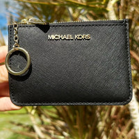 Michael Kors Reed Large Card Holder Wallet MK Signature Logo Light