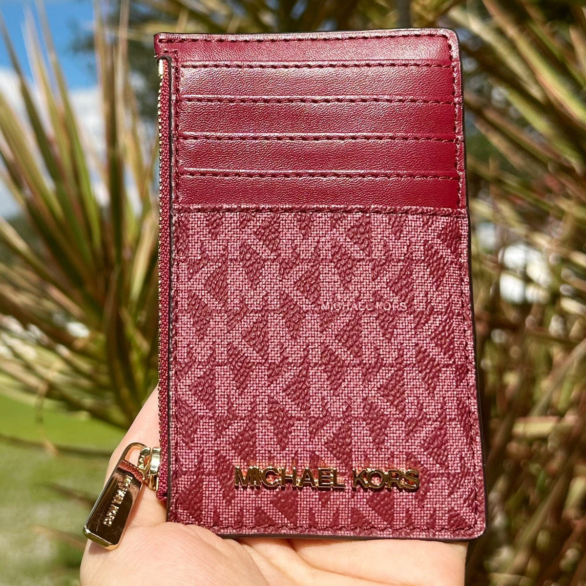Michael Kors Jet Set Travel Medium Top Zip Card Wallet Coin Pouch  Mulb–Gaby's Bags