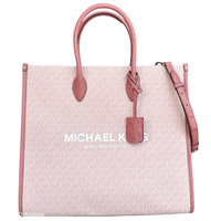 Michael Kors Crossbody with Tech Attached MK Signature Powder Blush Brown:  Handbags: .com