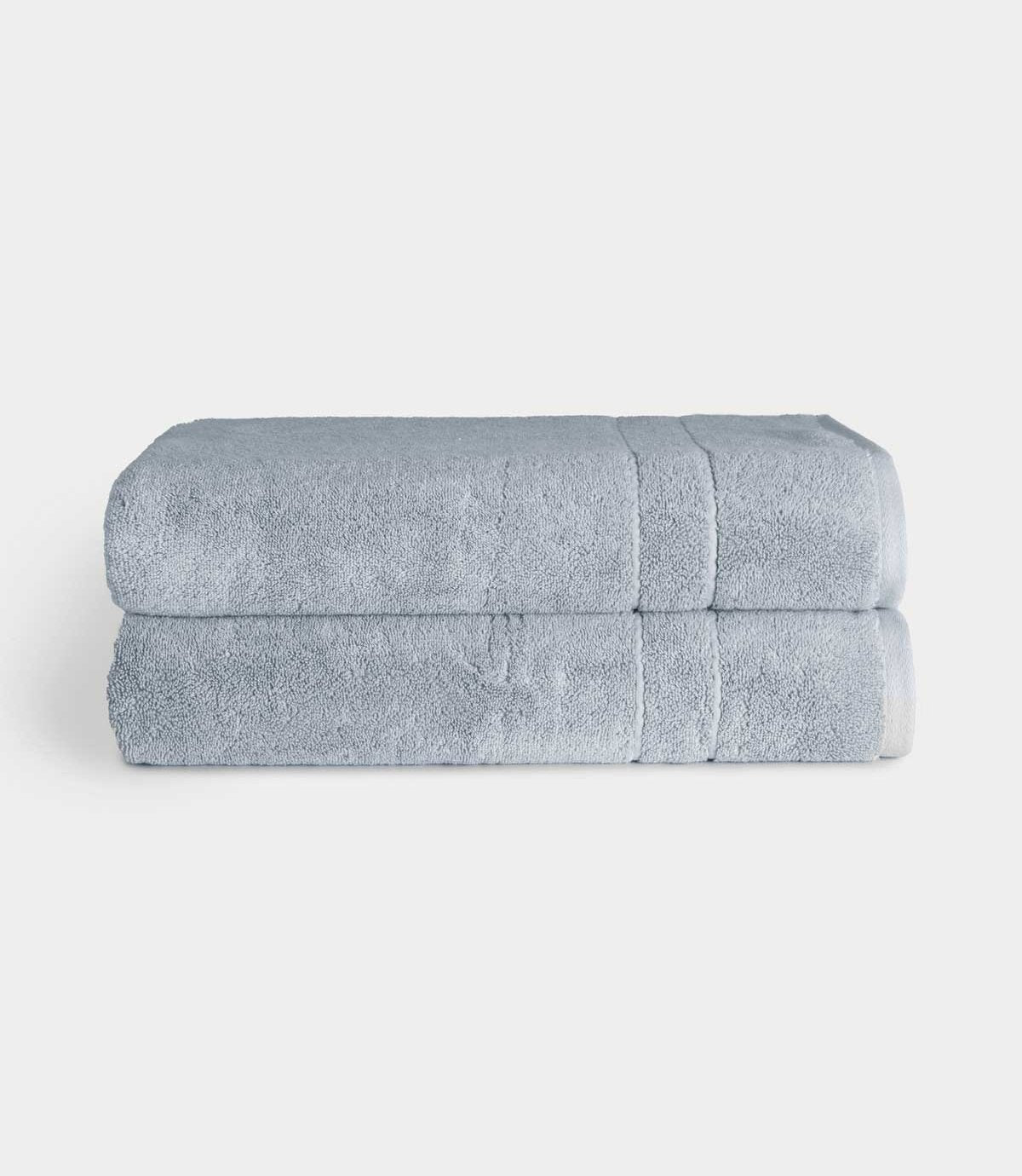 Premium Plush Bath Sheets in the color Harbor Mist. Photo of bath sheets taken with white background |Color:Harbor Mist