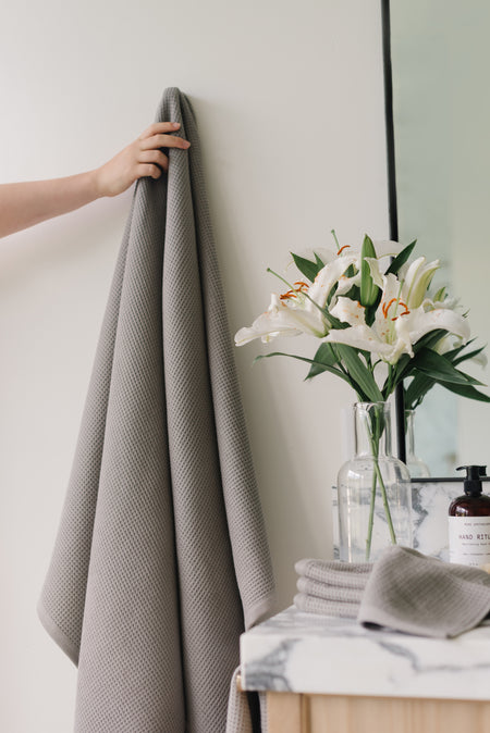 Cozy Earth Charcoal Hand Towels