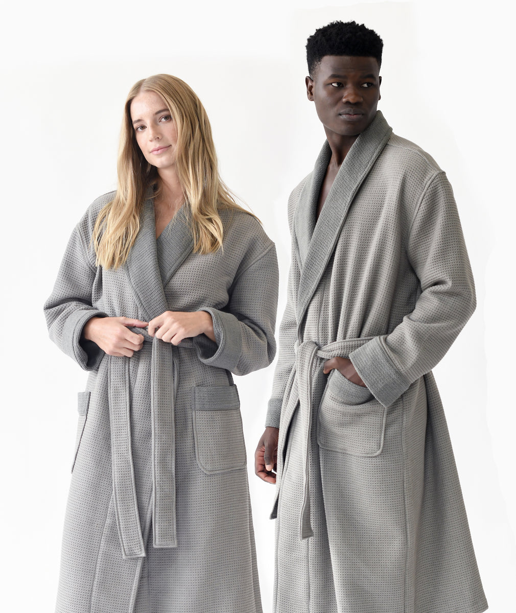 NY Threads Luxurious Mens Shawl Collar Fleece Bath Robe Spa Robe, Black,  XX-Large-3X-Large at  Men's Clothing store