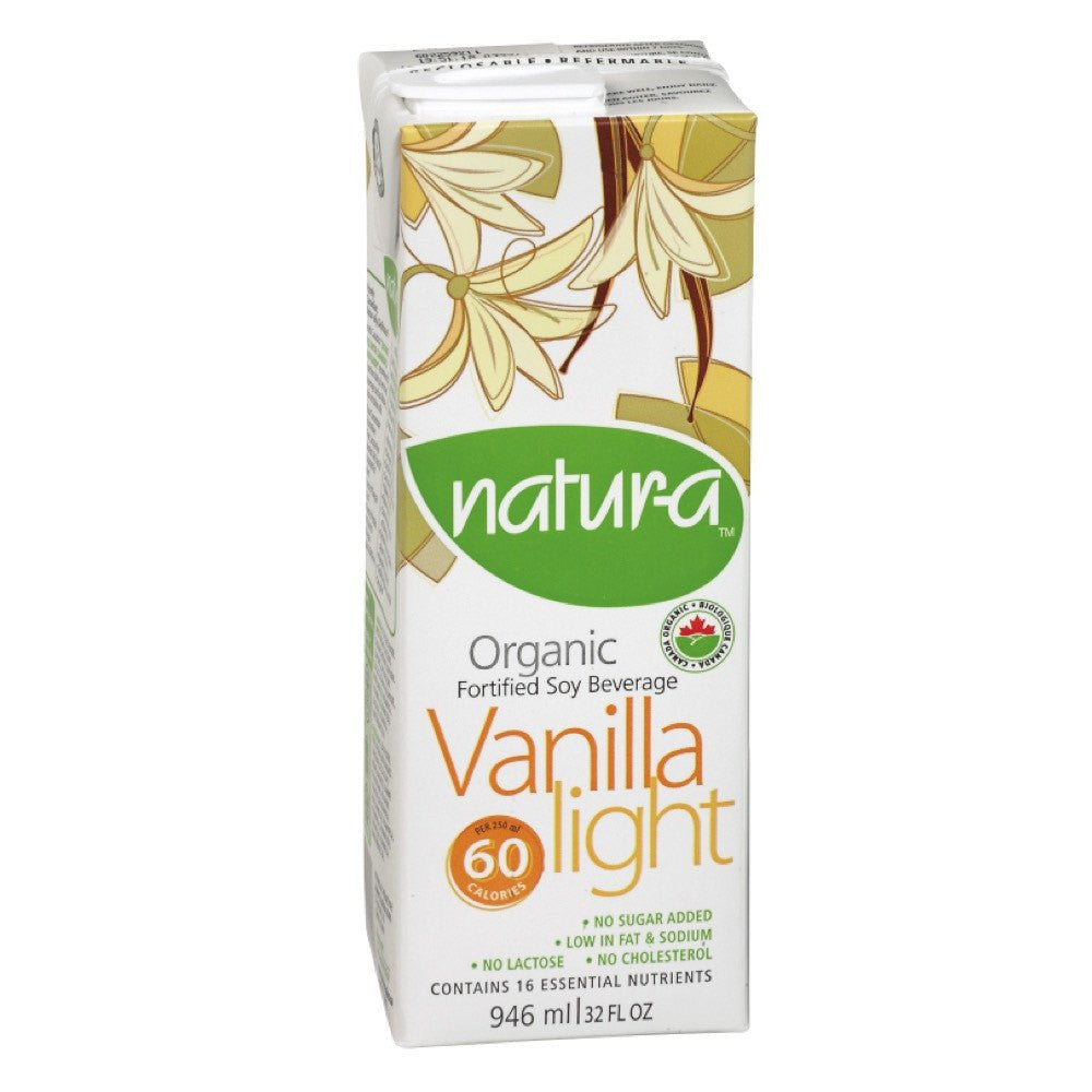 NATURA, ORGANIC SOY DRINK LIGHT VANILLA WITHOUT GLUTEN, 946 ML- Marché Nuvo