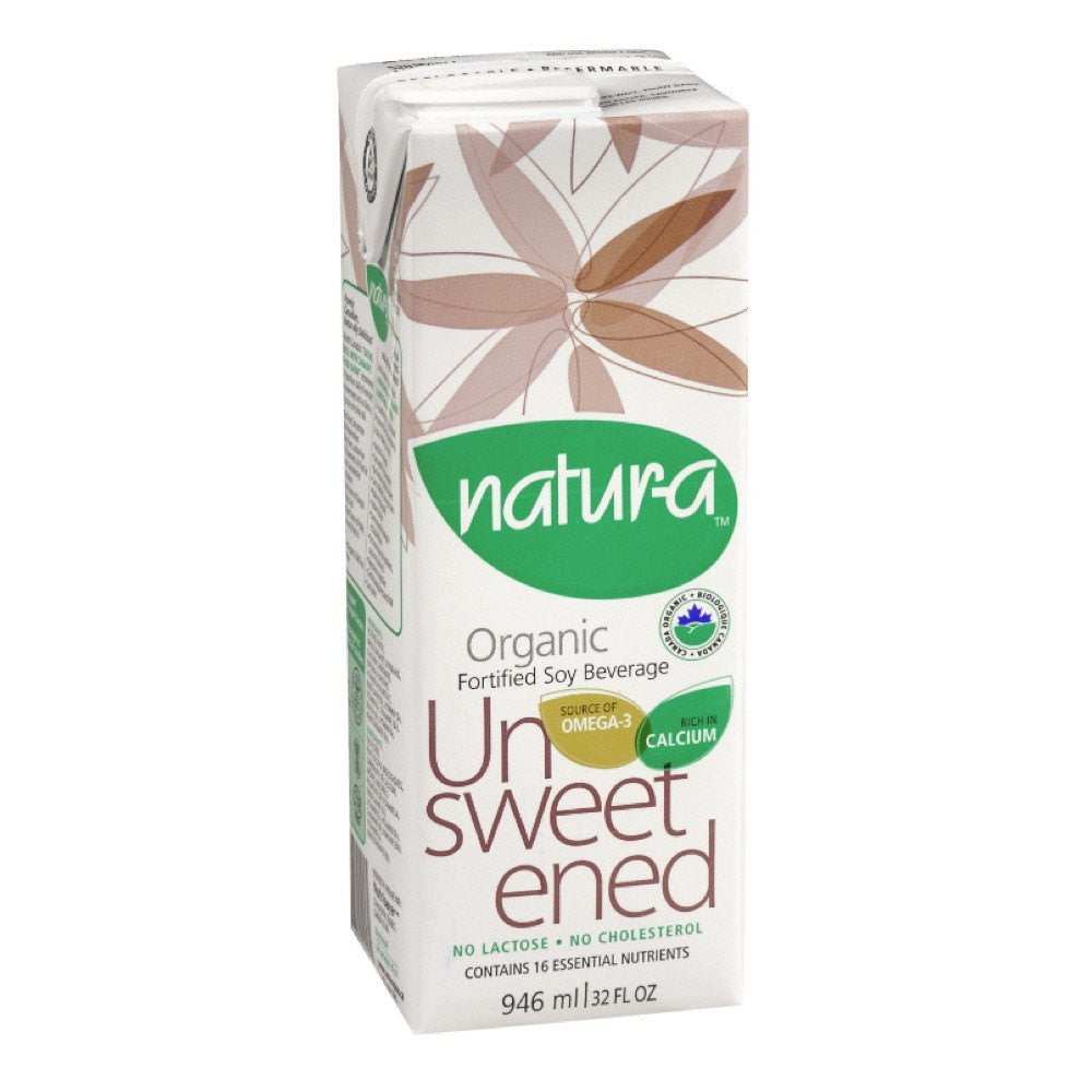 NATURA, ORGANIC SOYA DRINK GLUTEN-FREE SUGAR-FREE, 946 ML- Marché Nuvo