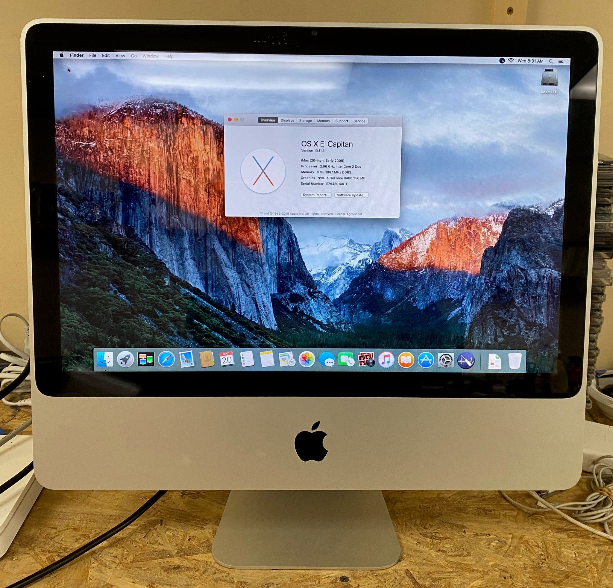 AppleOS無し　 Apple iMac MB417 20型