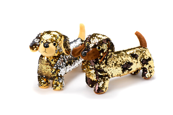 light up plush dachshund