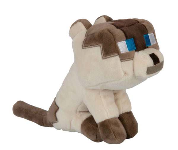 minecraft happy explorer rag doll cat plush