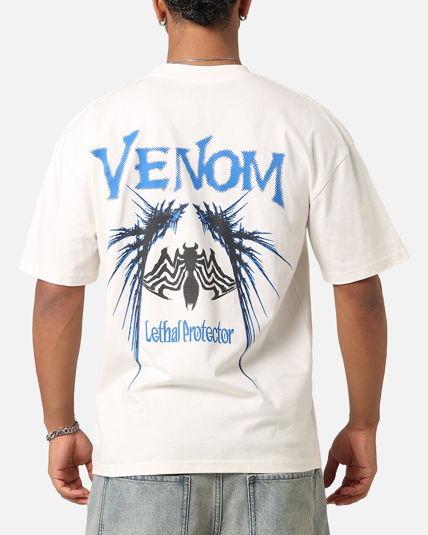 Goat Crew Marvel Spider-Man Y2K Venom T-Shirt Off White