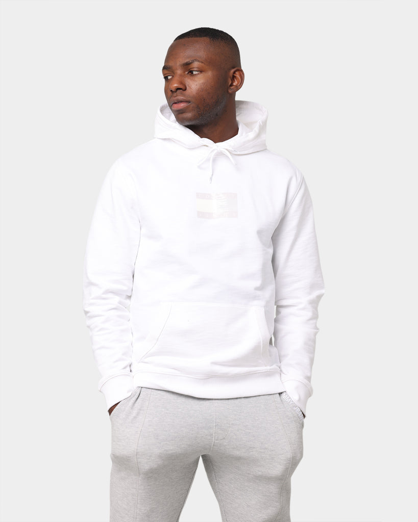 Tommy Jeans Tommy Gel Flag Hoodie White | Culture Kings US