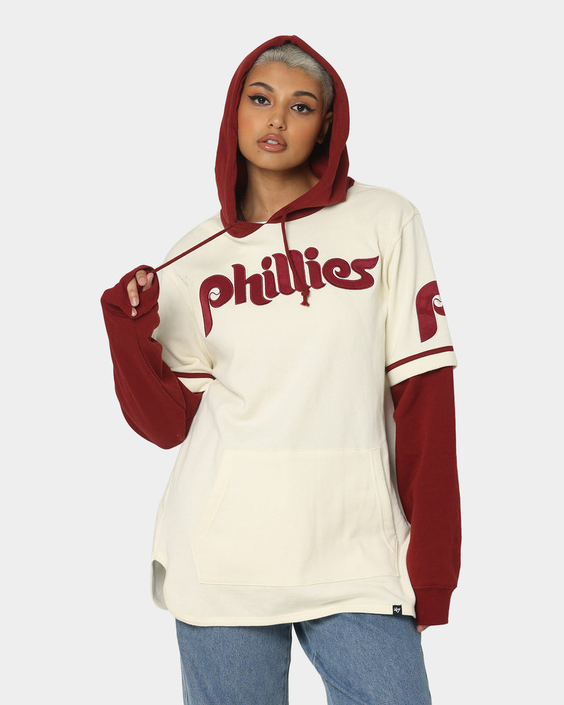 47 Brand Philadelphia Phillies Shortstop Hoodie Cream, 51% OFF