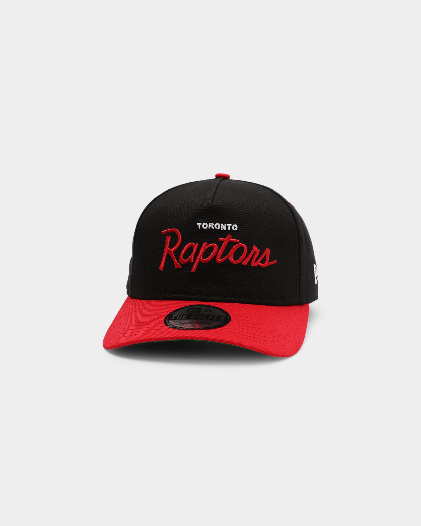 New Era Toronto Raptors 2-Tone Script Old Golfer Snapback Black/Red