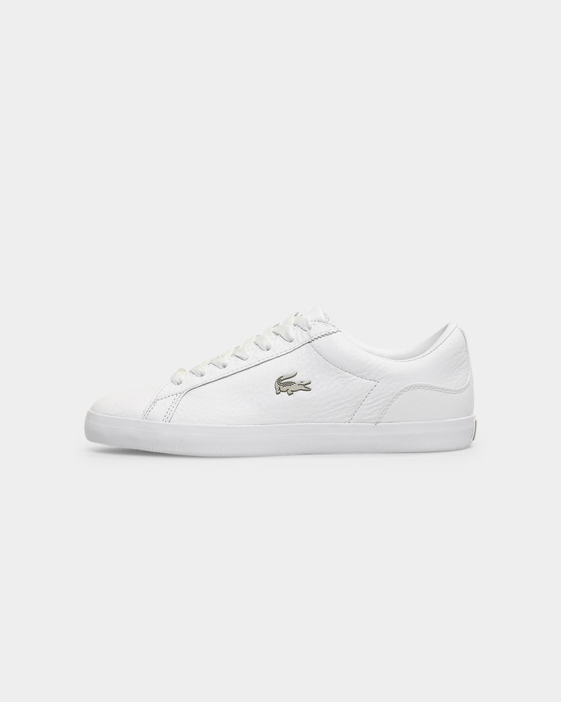 Lacoste Lerond Leather and Synthetic Sneaker White/White | Culture Kings US