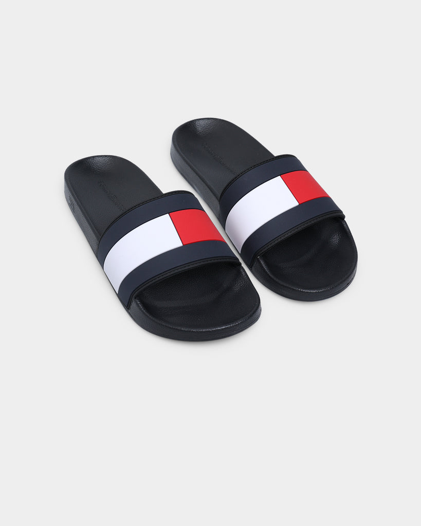 Tommy Jeans Essential Flag Pool Slide Black | Culture Kings US