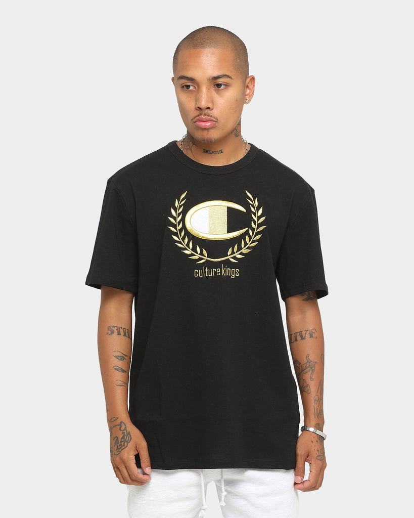 Champion Champion x Culture Kings Heritage T-Shirt Black/Gold | Culture ...