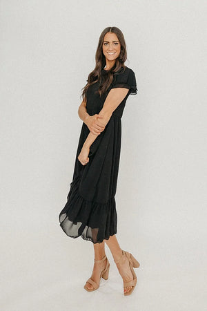 Amelia Black Women's Dress - Navy Fields