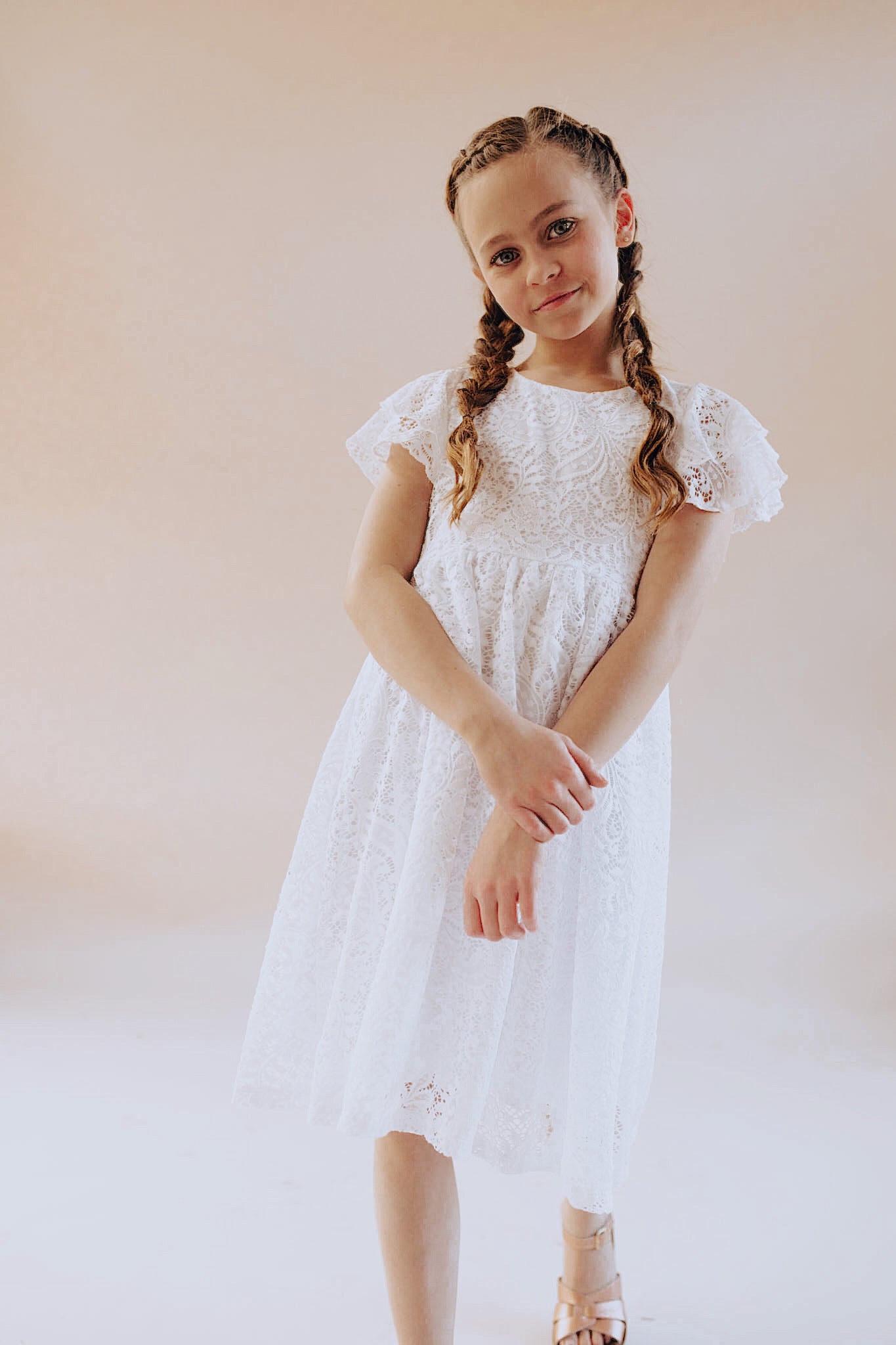 Sarah White Lace Dress – Woodmouse And Thistle