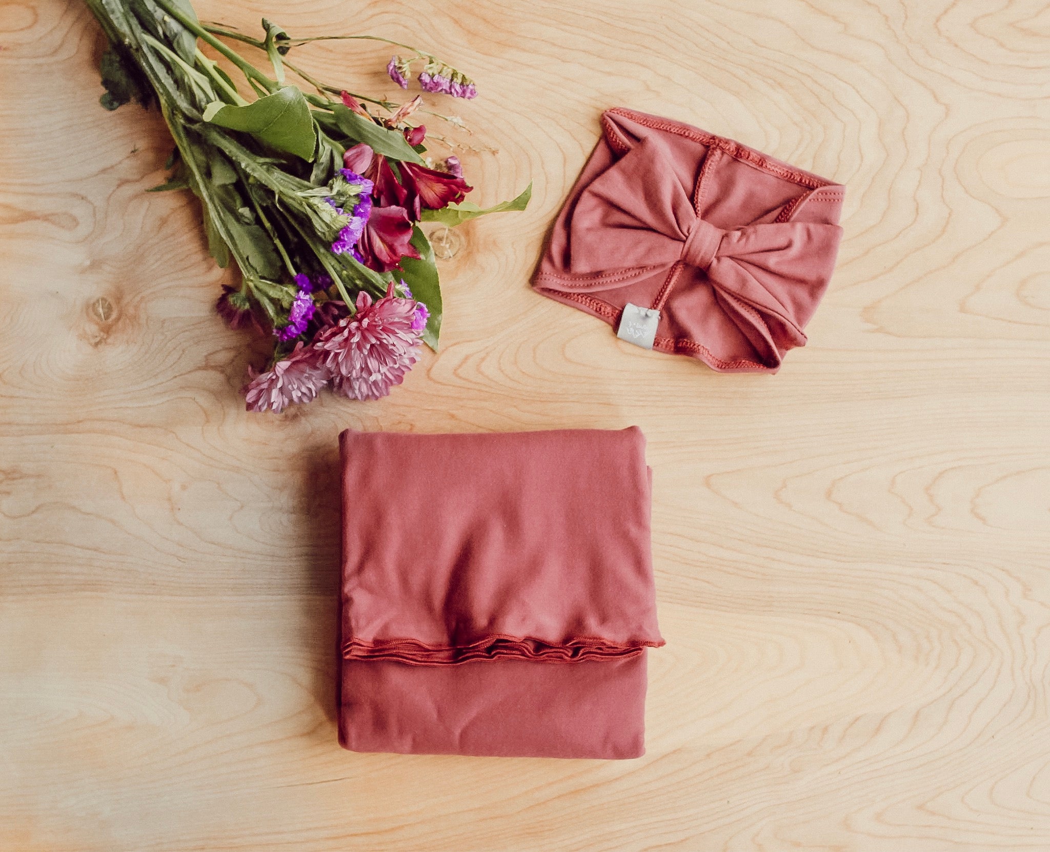 mauve swaddle blanket