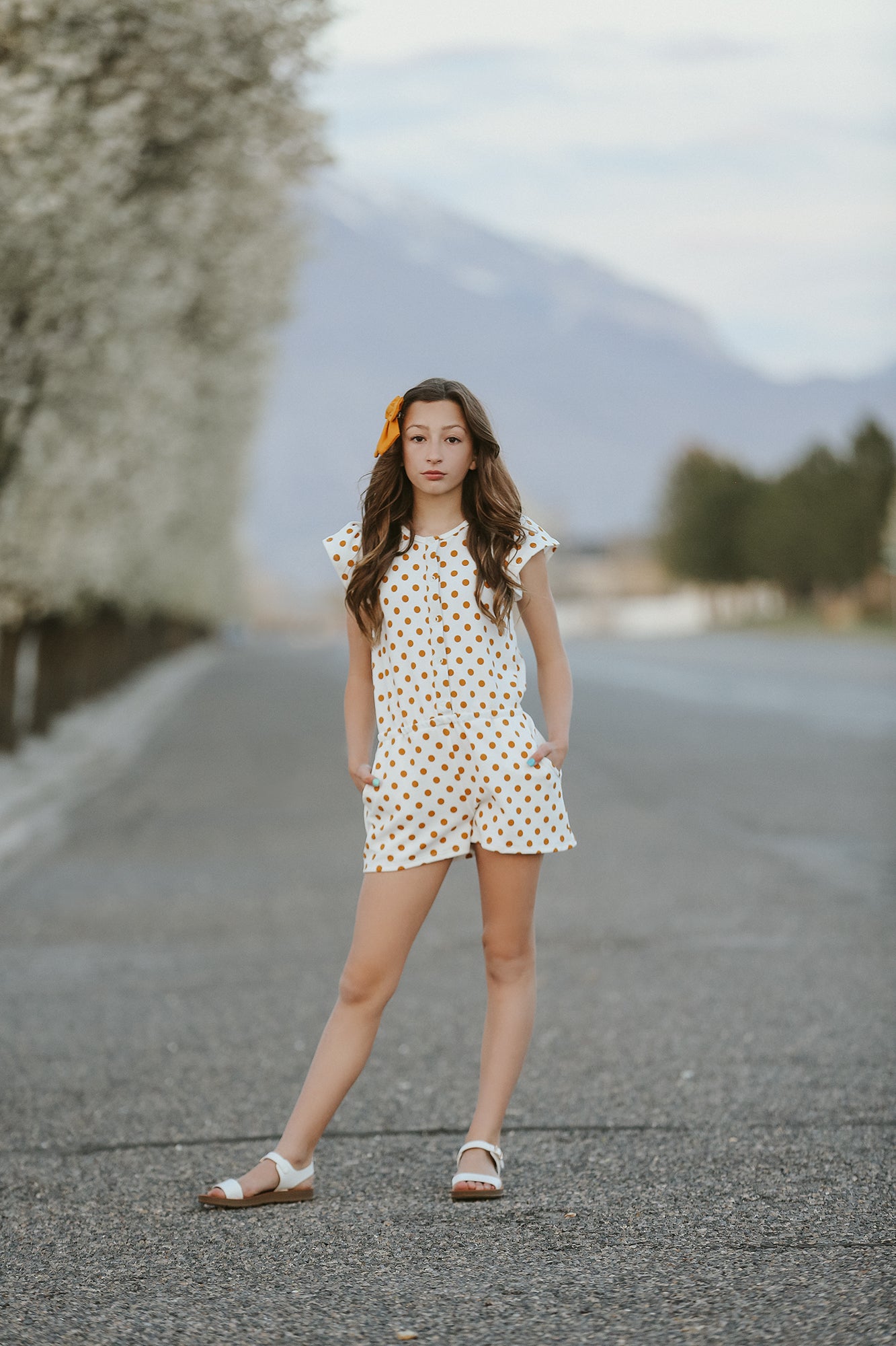 Goldie Mustard Polka-Dot Romper – Woodmouse And Thistle