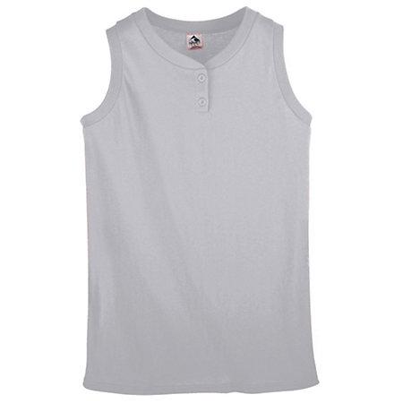 Girls' Sleeveless Two-Button Softball Jersey