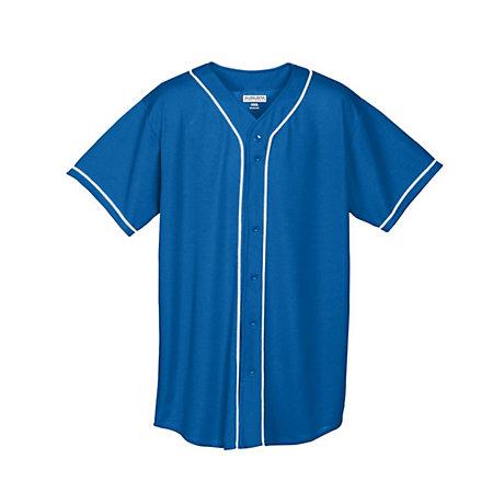 Youth Wicking Mesh Button Front Jersey