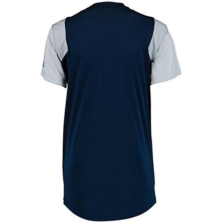 Ladies Performance Two-Button Color Block Jersey