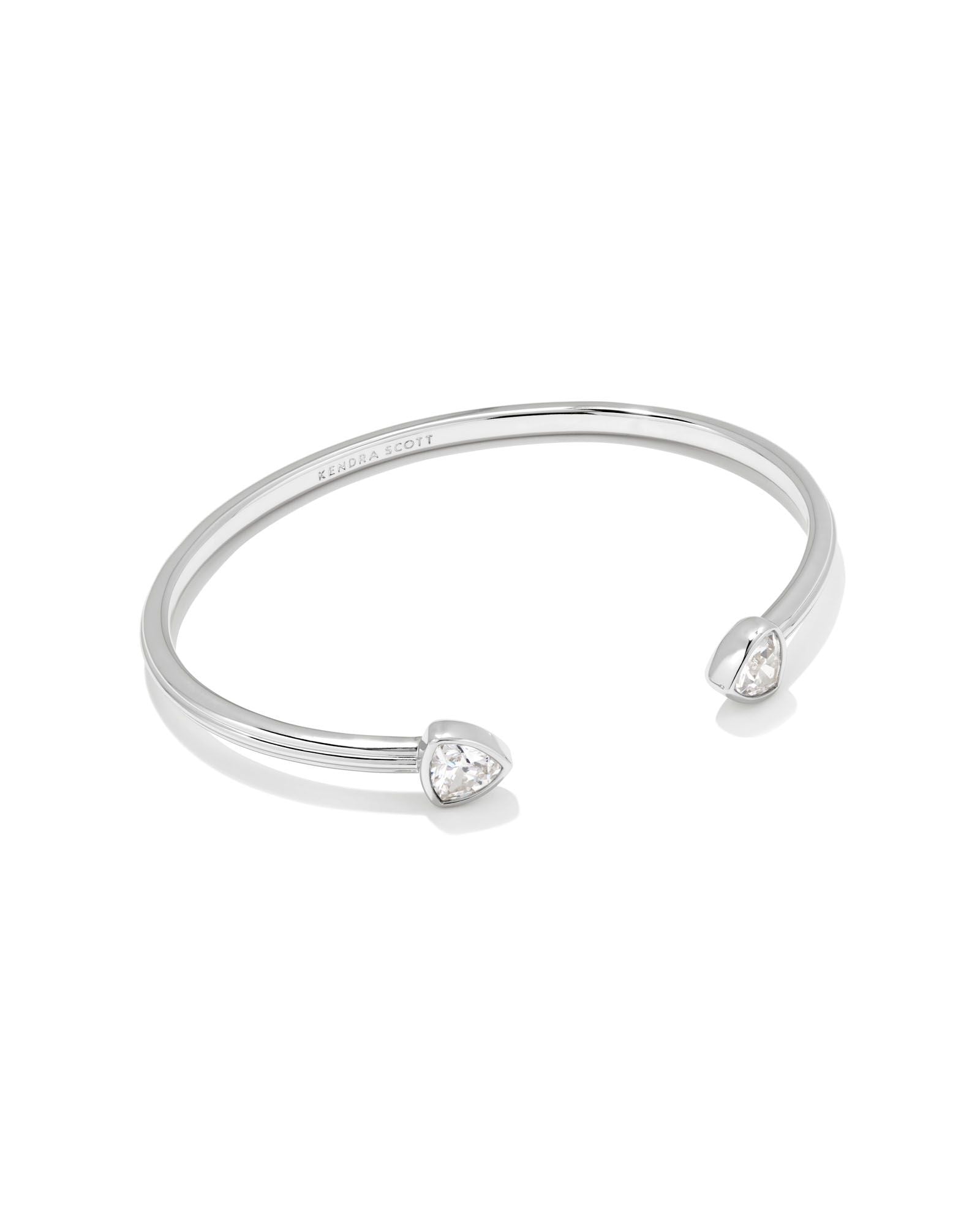 Mallory Silver Cuff Bracelet in Platinum Drusy | Kendra Scott